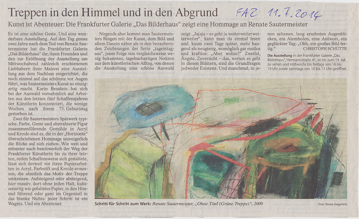 2014 07 11 FAZ zu Bilderhaus