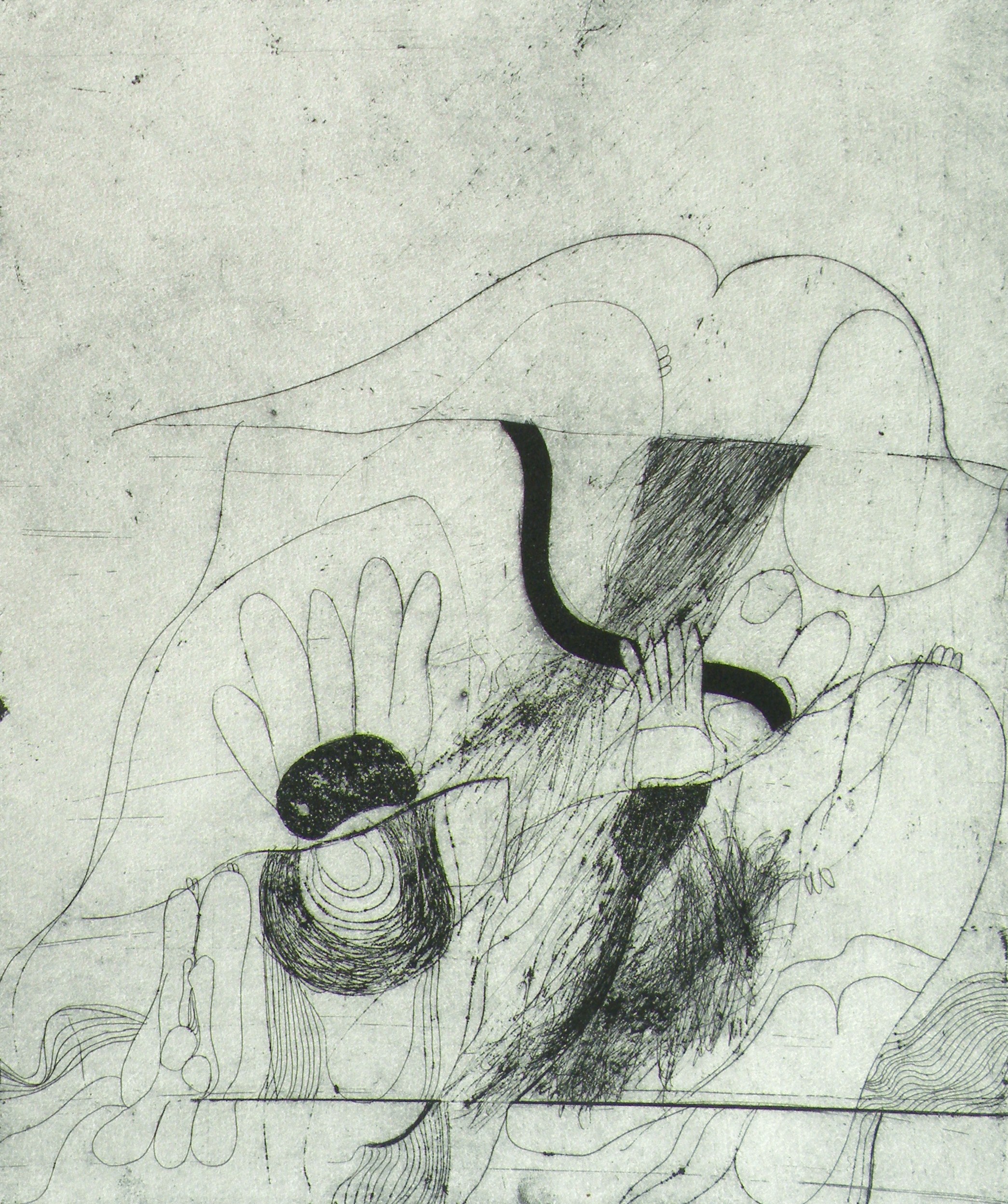 ohne Titel, 1968, Radierung, 29x26cm