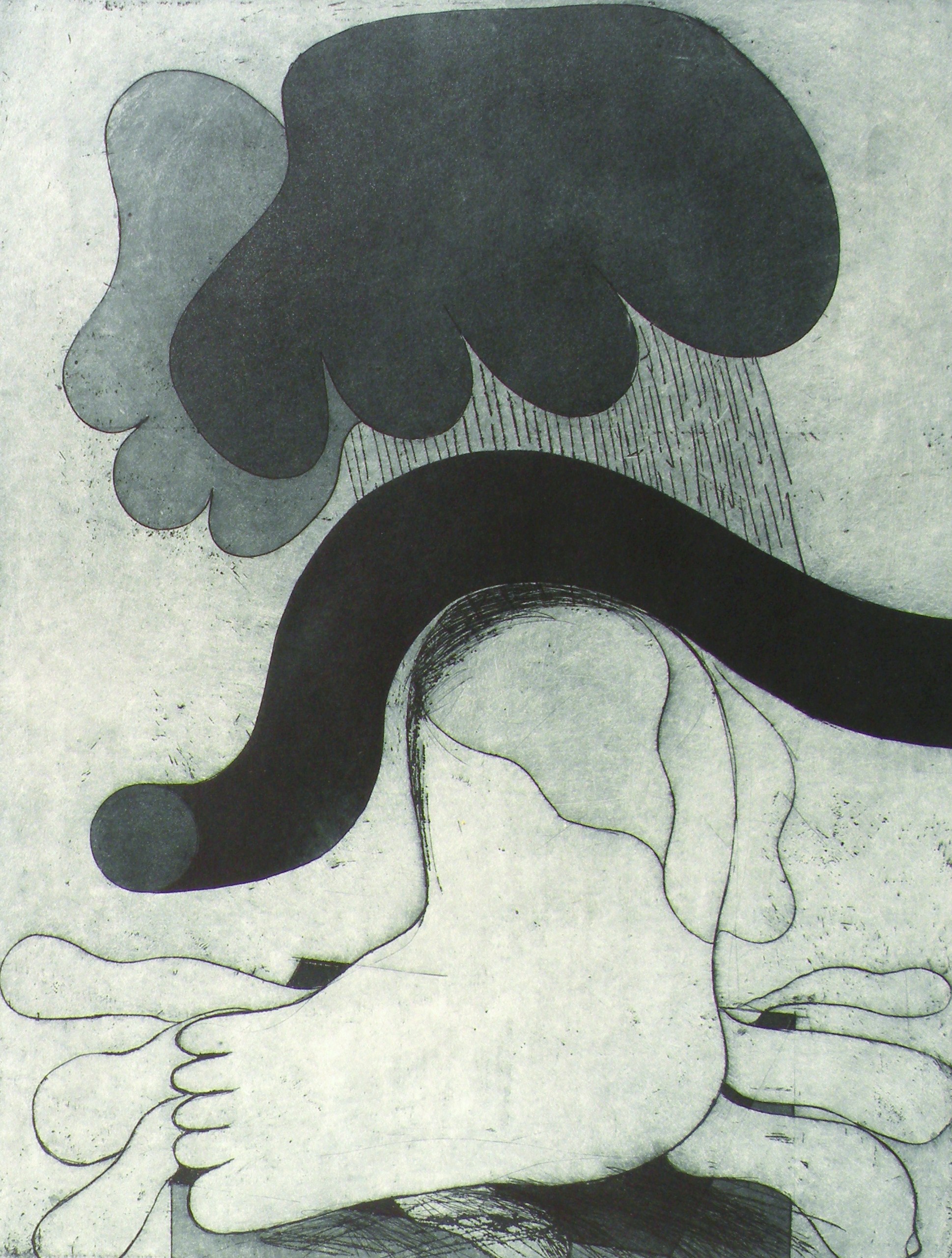 Gefahr II, 1969, Radierung, 42x32cm