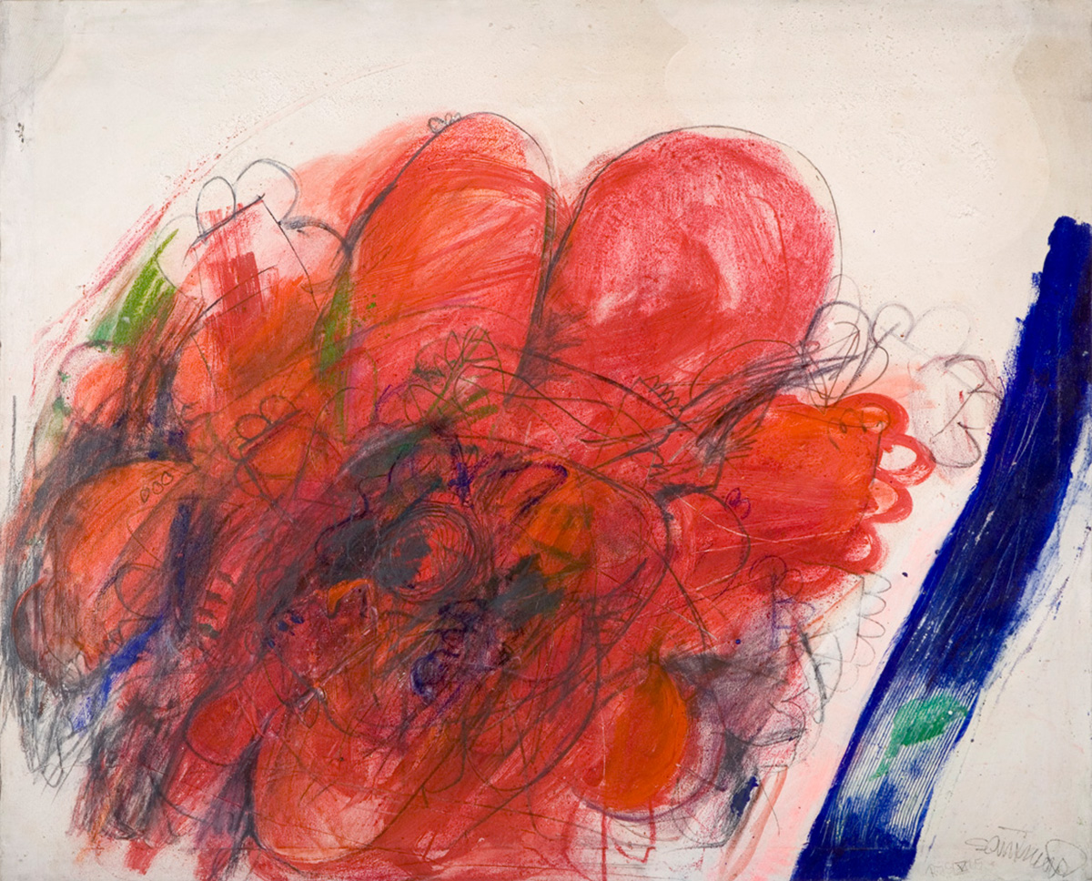 1966 Bu V behindert Kunstharz auf Leinwand 105x130cm