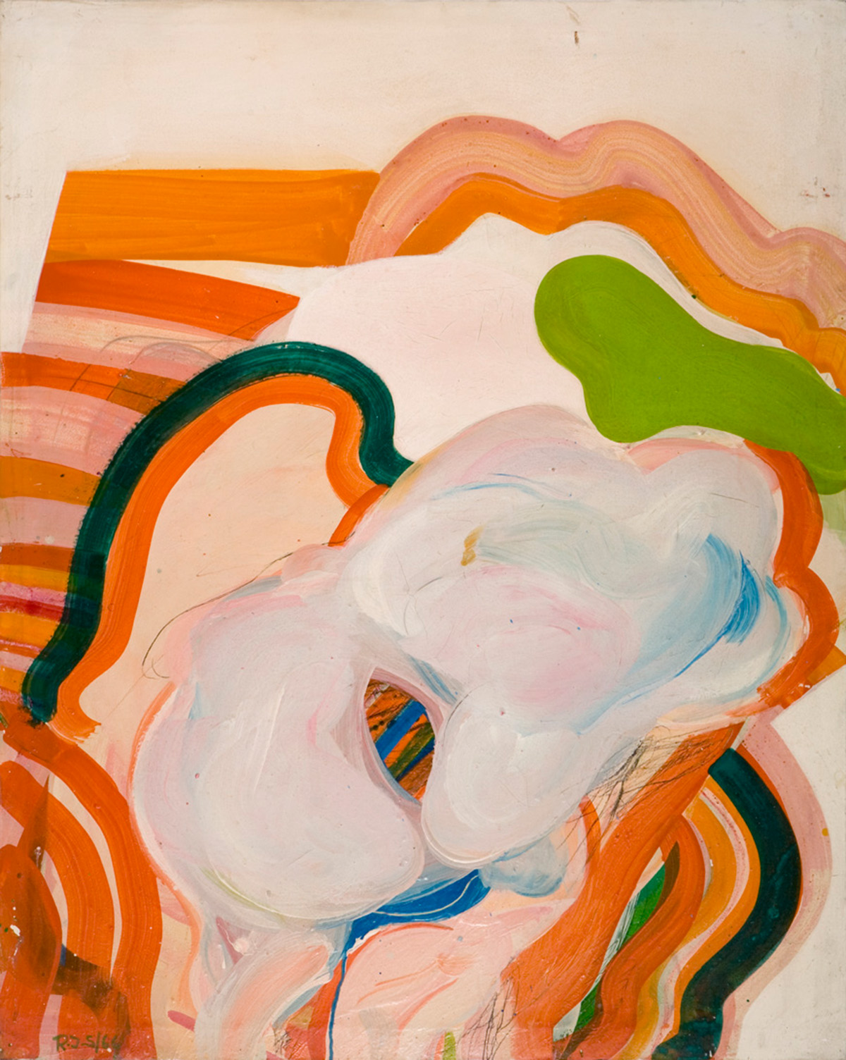 1967 Brunelda 1 Kunstharz Kreide auf Leinwand 130x105cm