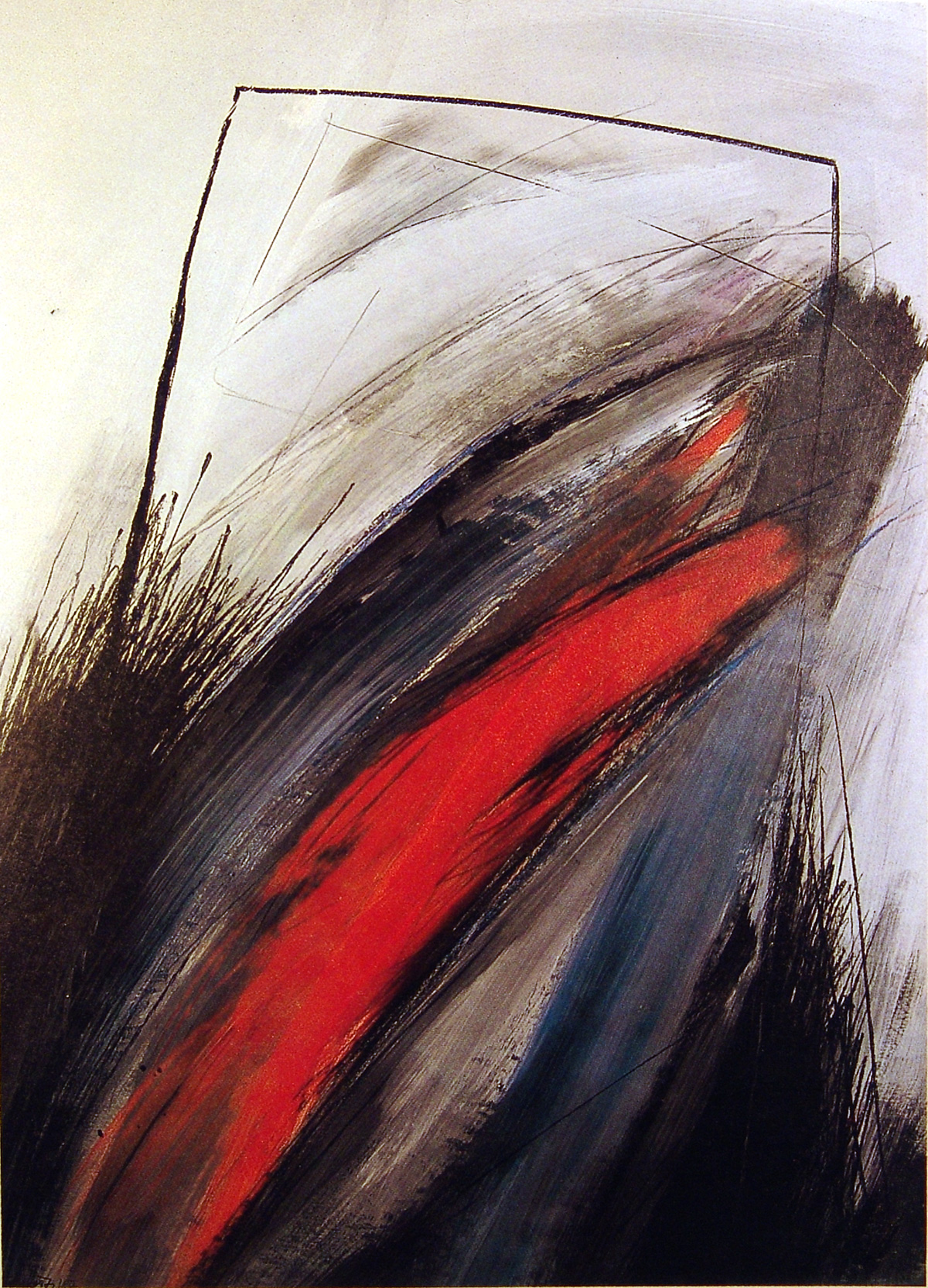 Mancherlei Lieben, 1987, Acryl Kreide auf Papier, 104x73cm