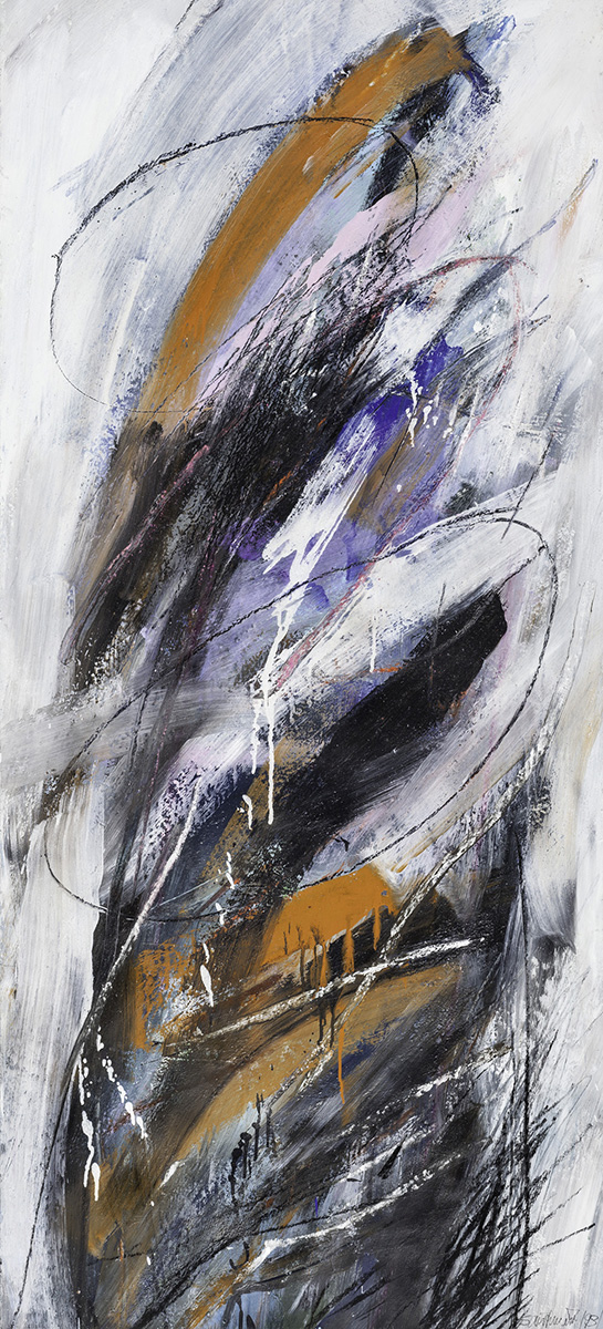 ohne Titel2, 1993, Acryl Kreiden auf Karton, 165x75cm