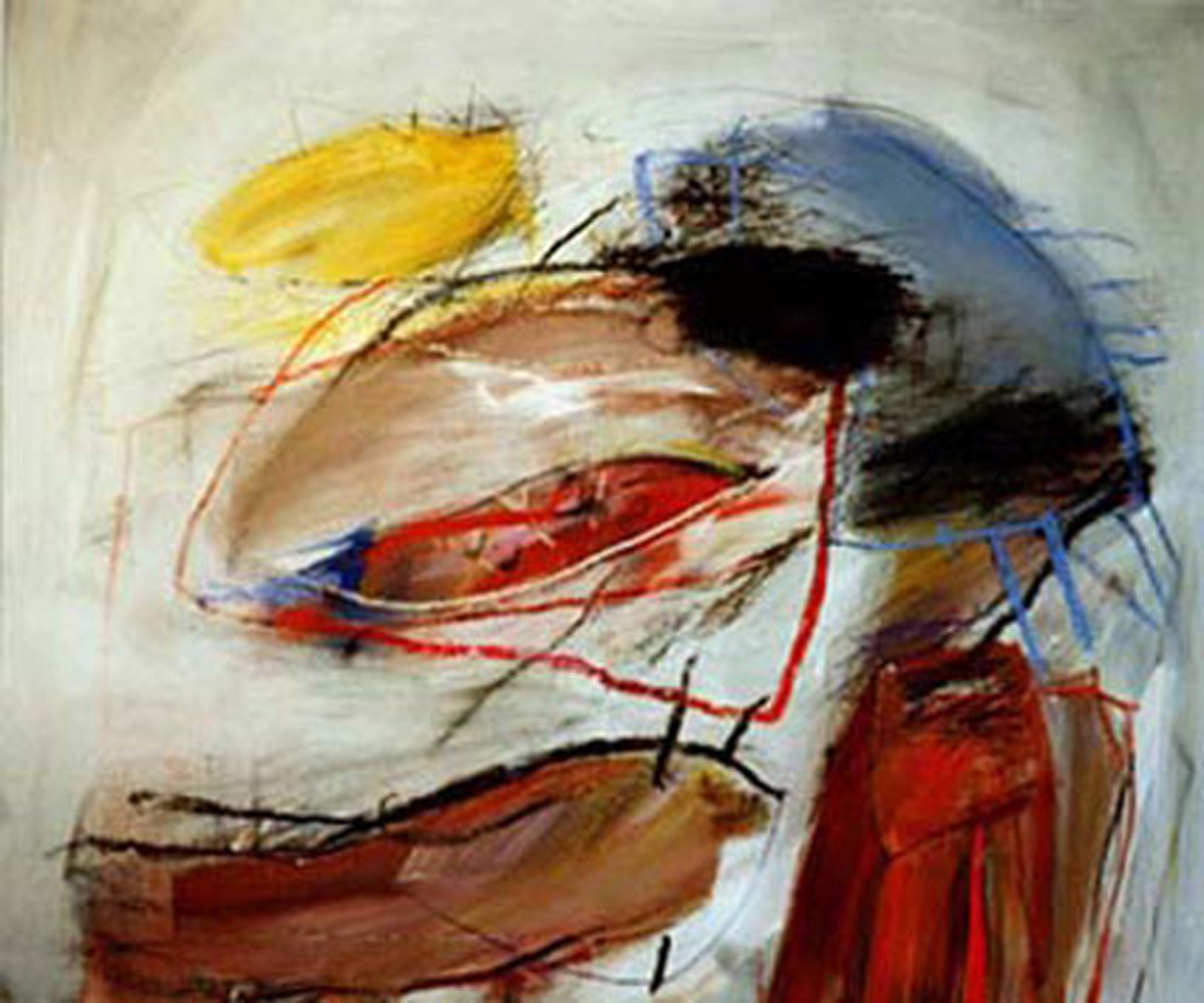 Buzuop I, 2004, Acryl Kreide auf Karton, 125x150cm