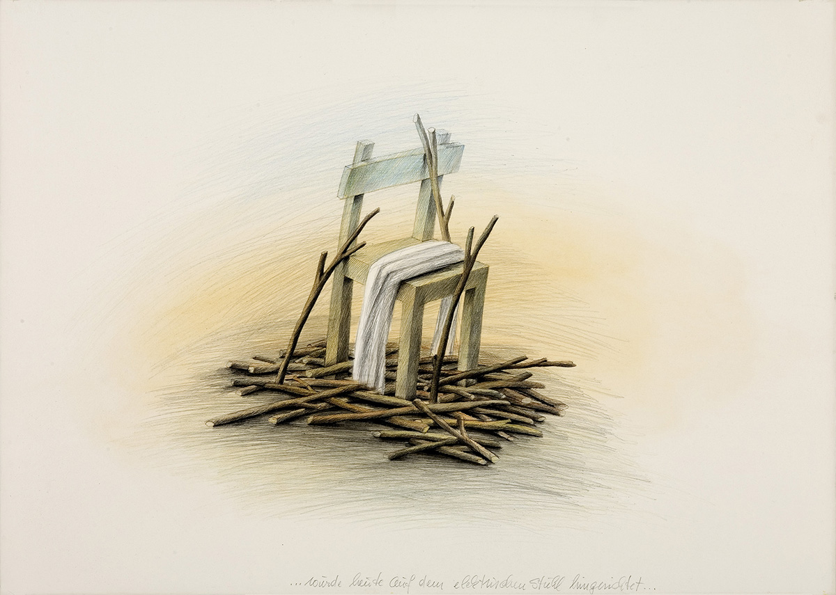 1982 Staette Zeichnung 51x72cm