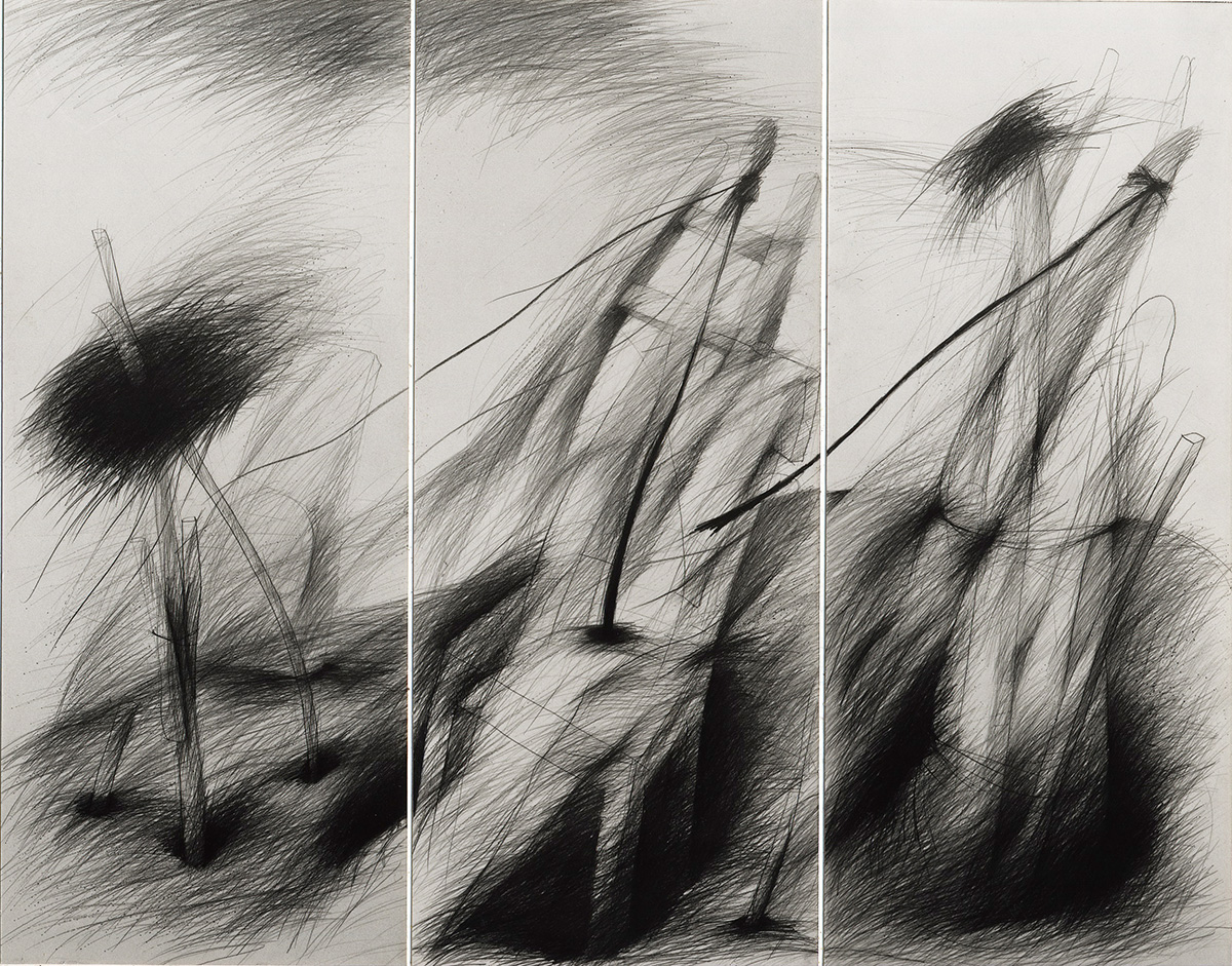 1983 Erinnerungen eingraben B Graphit auf Karton 175x235cm